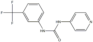 1-[(3-(Trifluoromethyl)phenyl)]-3-(pyridin-4-yl)urea Struktur