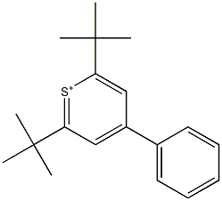 2,6-Di(tert-butyl)-4-phenyl(thiopyrylium) Struktur