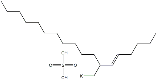 Sulfuric acid 2-(1-hexenyl)tridecyl=potassium ester salt Struktur