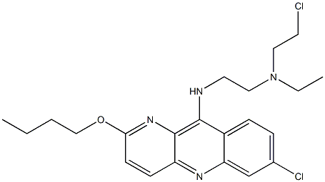 N'-(2-Butoxy-7-chlorobenzo[b]-1,5-naphthyridin-10-yl)-N-(2-chloroethyl)-N-ethyl-1,2-ethanediamine Struktur