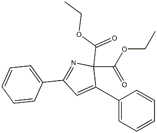 3,5-Diphenyl-2H-pyrrole-2,2-dicarboxylic acid diethyl ester Struktur