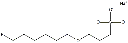 3-(6-Fluorohexyloxy)-1-propanesulfonic acid sodium salt Struktur