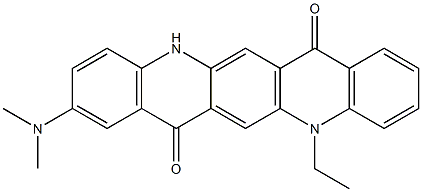 2-(Dimethylamino)-12-ethyl-5,12-dihydroquino[2,3-b]acridine-7,14-dione Struktur