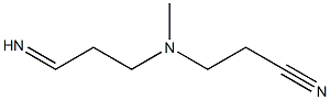 3-[Methyl(3-iminopropyl)amino]propiononitrile Struktur