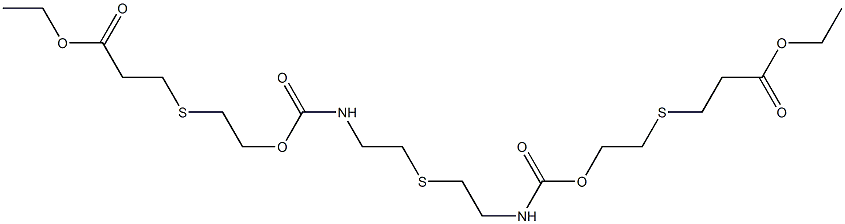 Bis[2-[2-(2-ethoxycarbonylethylthio)ethoxycarbonylamino]ethyl] sulfide Struktur