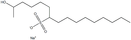 2-Hydroxyhexadecane-7-sulfonic acid sodium salt Struktur