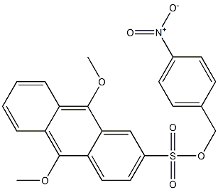 9,10-Dimethoxyanthracene-2-sulfonic acid p-nitrobenzyl ester Struktur