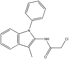 N-(1-Phenyl-3-methyl-1H-indol-2-yl)chloroacetamide Struktur