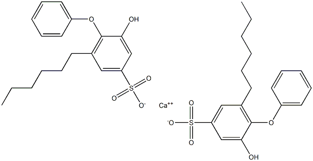 Bis(2-hydroxy-6-hexyl[oxybisbenzene]-4-sulfonic acid)calcium salt Struktur