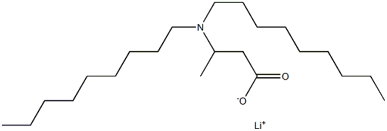 3-(Dinonylamino)butyric acid lithium salt Struktur