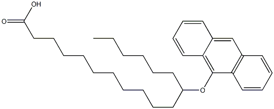 12-(Anthracen-9-yloxy)stearic acid Struktur