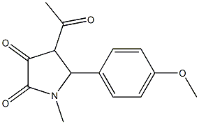 1-Methyl-4-acetyl-5-(4-methoxyphenyl)pyrrolidine-2,3-dione Struktur