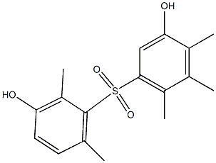 3,3'-Dihydroxy-2',4,5,6,6'-pentamethyl[sulfonylbisbenzene] Struktur