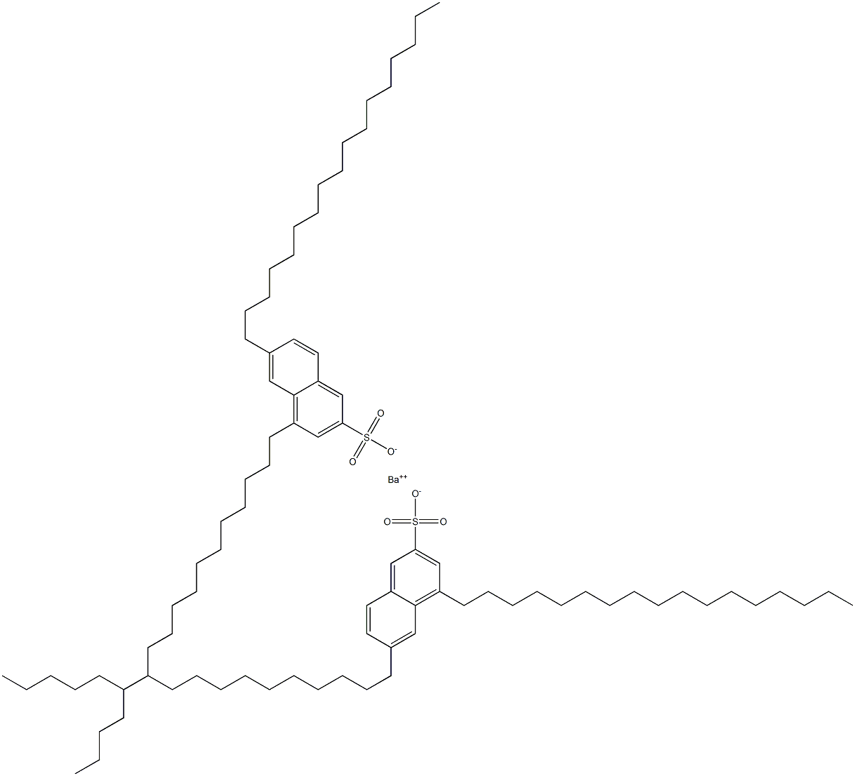 Bis(4,6-diheptadecyl-2-naphthalenesulfonic acid)barium salt Struktur