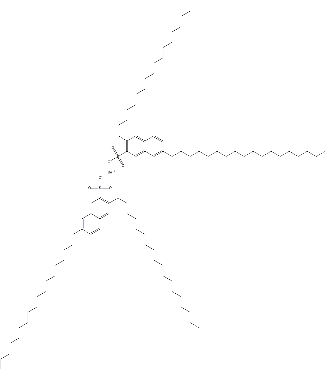 Bis(3,7-dioctadecyl-2-naphthalenesulfonic acid)barium salt Struktur