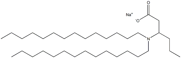 3-(Ditetradecylamino)hexanoic acid sodium salt Struktur