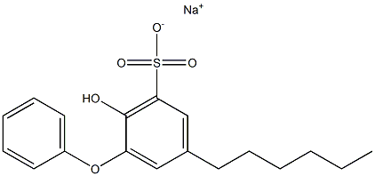 2-Hydroxy-5-hexyl[oxybisbenzene]-3-sulfonic acid sodium salt Struktur