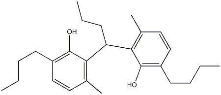 2,2'-Butylidenebis(3-methyl-6-butylphenol) Struktur