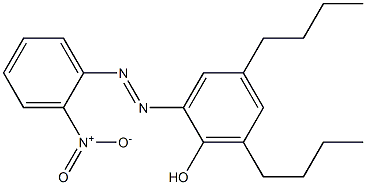 4,6-Dibutyl-2-(2-nitrophenylazo)phenol Struktur