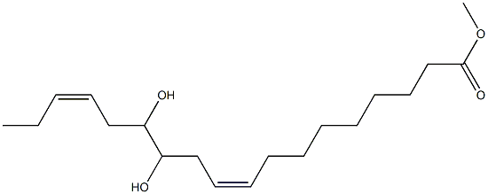 (9Z,15Z)-12,13-Dihydroxy-9,15-octadecadienoic acid methyl ester Struktur