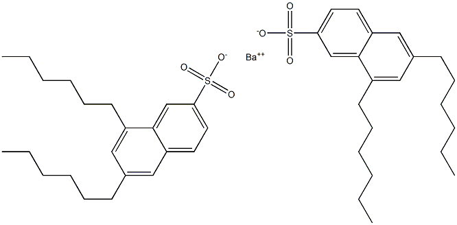 Bis(6,8-dihexyl-2-naphthalenesulfonic acid)barium salt Struktur