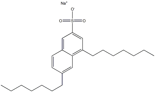 4,6-Diheptyl-2-naphthalenesulfonic acid sodium salt Struktur