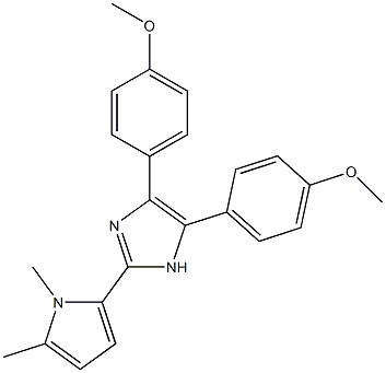 4,5-Bis(4-methoxyphenyl)-2-(1,5-dimethyl-1H-pyrrol-2-yl)-1H-imidazole Struktur