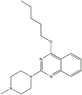 2-[4-Methyl-1-piperazinyl]-4-pentyloxyquinazoline Struktur