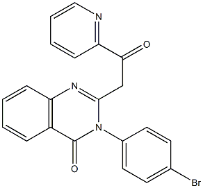 3-(4-Bromophenyl)-2-(2-pyridinylcarbonylmethyl)quinazolin-4(3H)-one Struktur