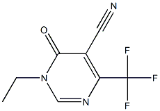 3-Ethyl-5-cyano-6-trifluoromethylpyrimidin-4(3H)-one Struktur