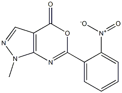 1-Methyl-6-(2-nitrophenyl)pyrazolo[3,4-d][1,3]oxazin-4(1H)-one Struktur