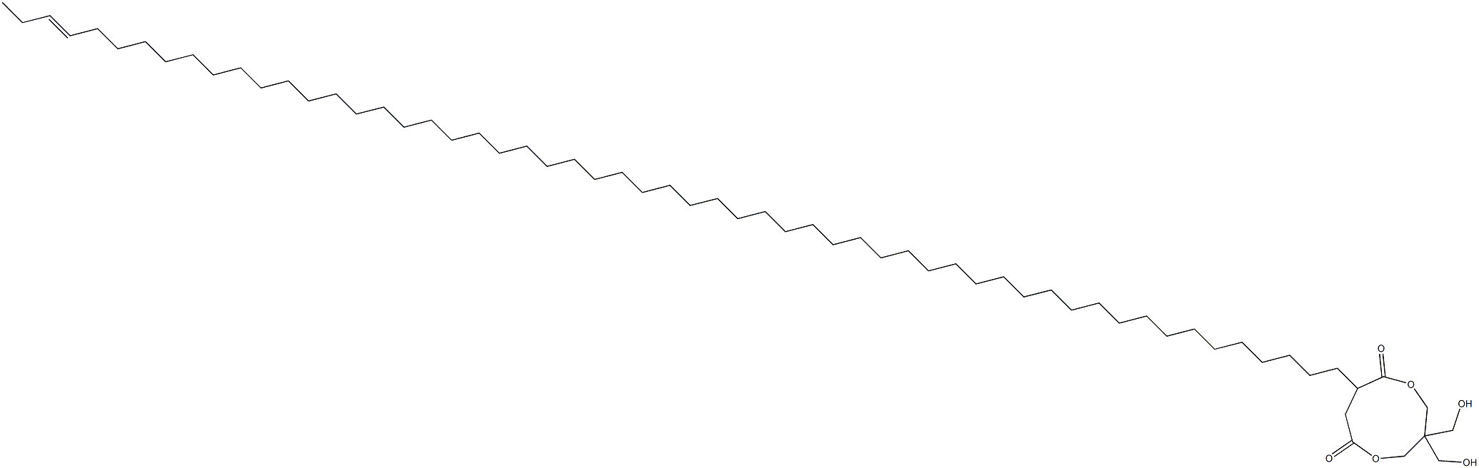 3,3-Bis(hydroxymethyl)-8-(54-heptapentacontenyl)-1,5-dioxacyclononane-6,9-dione Struktur