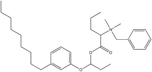 N,N-Dimethyl-N-benzyl-N-[1-[[1-(3-nonylphenyloxy)propyl]oxycarbonyl]butyl]aminium Struktur