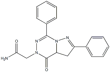 3,3a,4,5-Tetrahydro-4-oxo-2,7-diphenylpyrazolo[1,5-d][1,2,4]triazine-5-acetamide Struktur