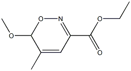 5-Methyl-6-methoxy-6H-1,2-oxazine-3-carboxylic acid ethyl ester Struktur