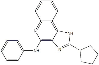 2-Cyclopentyl-4-phenylamino-1H-imidazo[4,5-c]quinoline Struktur