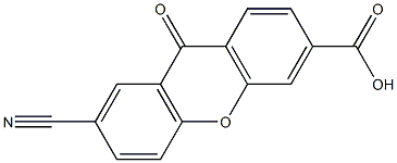 7-Cyano-9-oxo-9H-xanthene-3-carboxylic acid Struktur