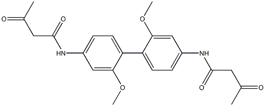 N,N'-Diacetoacetyl-2,2'-dimethoxy-1,1'-biphenyl-4,4'-diamine Struktur