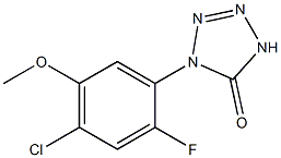 1-(2-Fluoro-4-chloro-5-methoxyphenyl)-1H-tetrazol-5(4H)-one Struktur