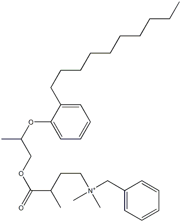 N,N-Dimethyl-N-benzyl-N-[3-[[2-(2-decylphenyloxy)propyl]oxycarbonyl]butyl]aminium Struktur