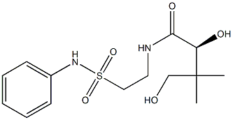 [S,(-)]-2,4-Dihydroxy-3,3-dimethyl-N-[2-(phenylsulfamoyl)ethyl]butyramide Struktur