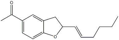 2,3-Dihydro-5-acetyl-2-[(E)-1-hexenyl]benzofuran Struktur