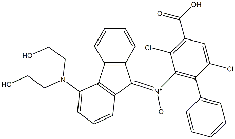 N-(9H-Fluoren-9-ylidene)-4-[bis(2-hydroxyethyl)amino]phenylamineN-oxide Struktur