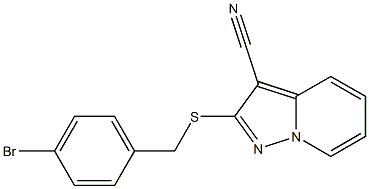 2-[[(4-Bromophenyl)methyl]thio]-pyrazolo[1,5-a]pyridine-3-carbonitrile Struktur