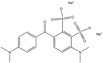 4,4'-Bis(dimethylamino)benzophenone disulfonic acid sodium salt Struktur