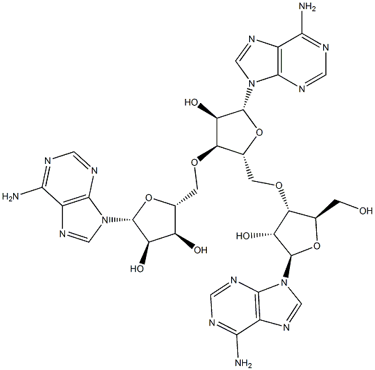 3'-O-[3'-O-(5'-Adenylyl)-5'-adenylyl]adenosine Struktur