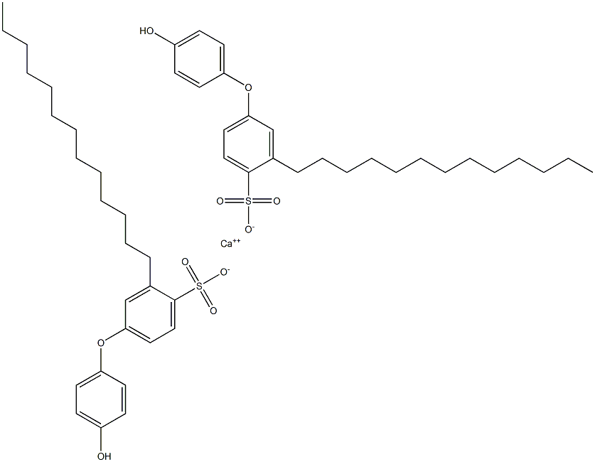 Bis(4'-hydroxy-3-tridecyl[oxybisbenzene]-4-sulfonic acid)calcium salt Struktur