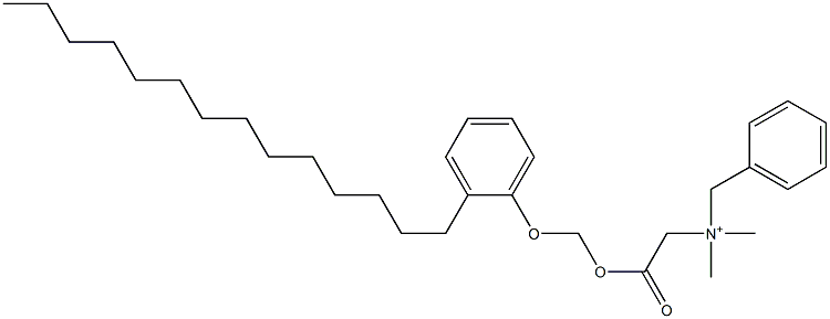 N,N-Dimethyl-N-benzyl-N-[[[(2-tetradecylphenyloxy)methyl]oxycarbonyl]methyl]aminium Struktur