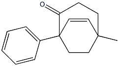 1-Phenyl-5-methylbicyclo[3.2.2]non-6-en-2-one Struktur