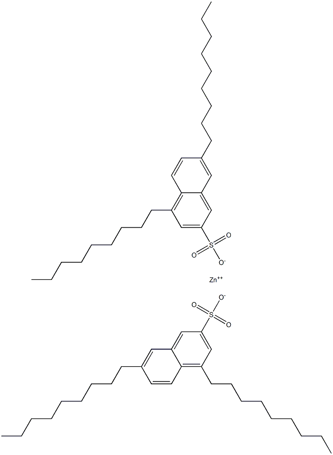 Bis(4,7-dinonyl-2-naphthalenesulfonic acid)zinc salt Struktur